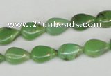 CAU41 15.5 inches 8*12mm flat teardrop australia chrysoprase beads