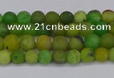 CAU410 15.5 inches 4mm round matte Australia chrysoprase beads