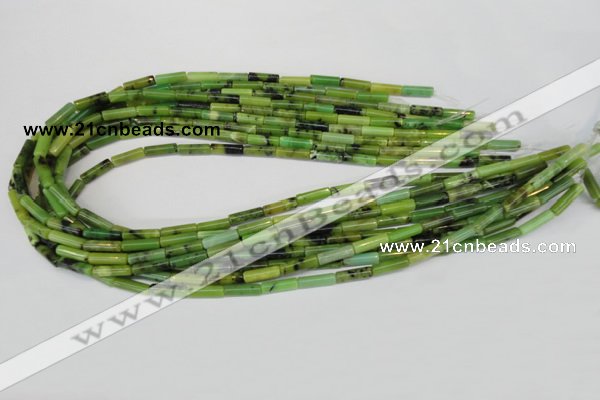 CAU46 15.5 inches 4*13mm tube Australia chrysoprase beads wholesale