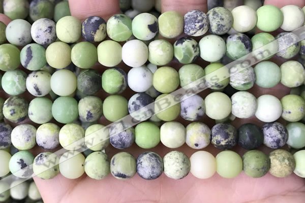 CAU479 15.5 inches 8mm round matte Australia chrysoprase beads