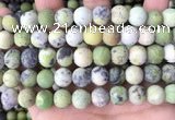 CAU480 15.5 inches 10mm round matte Australia chrysoprase beads