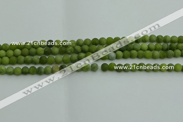 CAU510 15.5 inches 4mm round matte Chinese chrysoprase beads