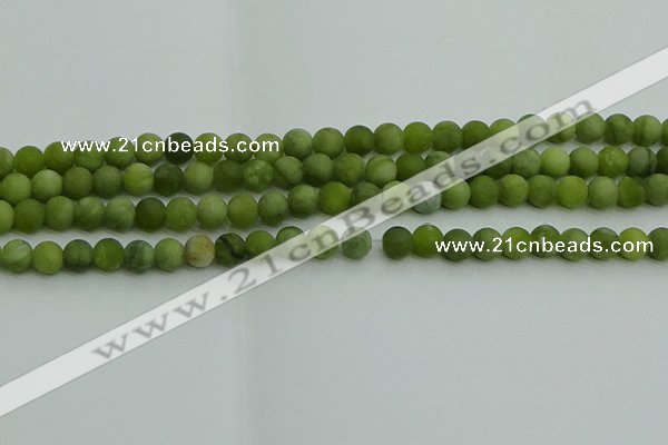 CAU511 15.5 inches 6mm round matte Chinese chrysoprase beads