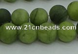 CAU512 15.5 inches 8mm round matte Chinese chrysoprase beads