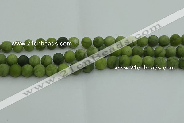 CAU512 15.5 inches 8mm round matte Chinese chrysoprase beads