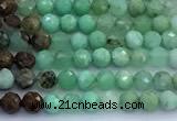 CAU568 15 inches 4mm faceted round Australia chrysoprase beads