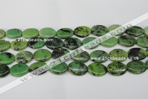 CAU67 15.5 inches 18*25mm oval Australia chrysoprase beads