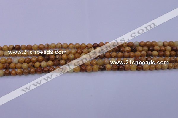 CAY01 15.5 inches 4mm round African yellow jasper beads wholesale