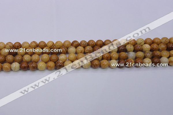 CAY03 15.5 inches 8mm round African yellow jasper beads wholesale