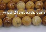 CAY04 15.5 inches 10mm round African yellow jasper beads wholesale