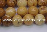 CAY05 15.5 inches 12mm round African yellow jasper beads wholesale