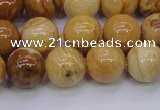 CAY06 15.5 inches 14mm round African yellow jasper beads wholesale