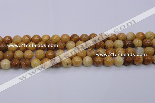 CAY06 15.5 inches 14mm round African yellow jasper beads wholesale