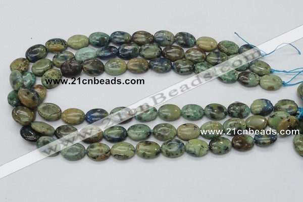 CAZ04 15.5 inches 12*16mm oval natural azurite gemstone beads