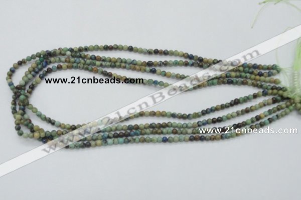 CAZ06 15.5 inches 4mm round natural azurite gemstone beads