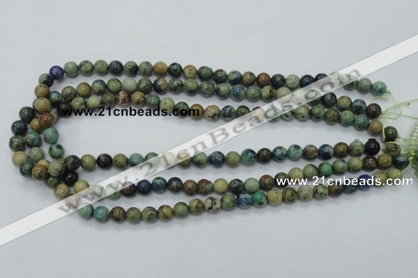 CAZ08 15.5 inches 8mm round natural azurite gemstone beads