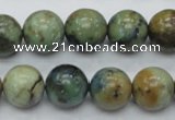 CAZ11 15.5 inches 14mm round natural azurite gemstone beads