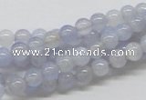 CBC01 15.5 inches 6mm round blue chalcedony beads wholesale