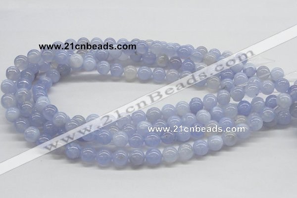 CBC03 15.5 inches 10mm round blue chalcedony beads wholesale