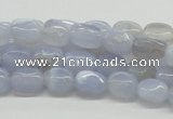 CBC05 15.5 inches 7*10mm nugget blue chalcedony beads wholesale