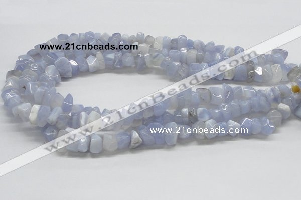 CBC06 15.5 inches 12mm blue chalcedony chips beads wholesale