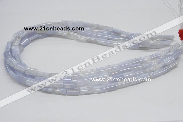 CBC07 15.5 inches 8*12mm rectangle blue chalcedony beads wholesale