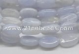 CBC08 15.5 inches 8*12mm oval blue chalcedony beads wholesale