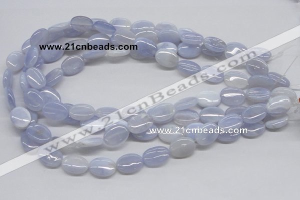 CBC10 15.5 inches 13*18mm oval blue chalcedony beads wholesale