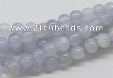 CBC16 15.5 inches 4mm round blue chalcedony beads wholesale