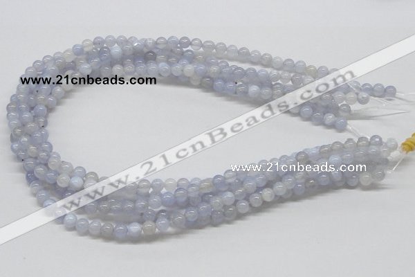 CBC16 15.5 inches 4mm round blue chalcedony beads wholesale