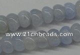 CBC20 15.5 inches 4*6mm rondelle blue chalcedony beads wholesale