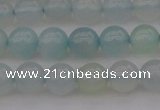 CBC202 15.5 inches 8mm round ocean blue chalcedony beads