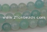 CBC203 15.5 inches 10mm round ocean blue chalcedony beads