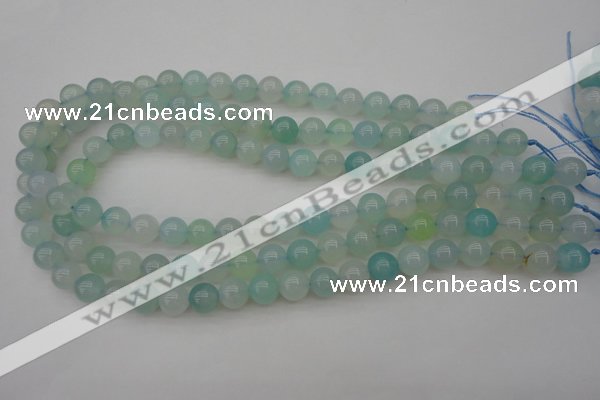 CBC203 15.5 inches 10mm round ocean blue chalcedony beads