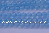 CBC250 15.5 inches 4mm A grade round ocean blue chalcedony beads