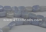 CBC26 15.5 inches 6*8mm nuggets blue chalcedony beads wholesale