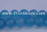 CBC262 15.5 inches 8mm AA grade round ocean blue chalcedony beads