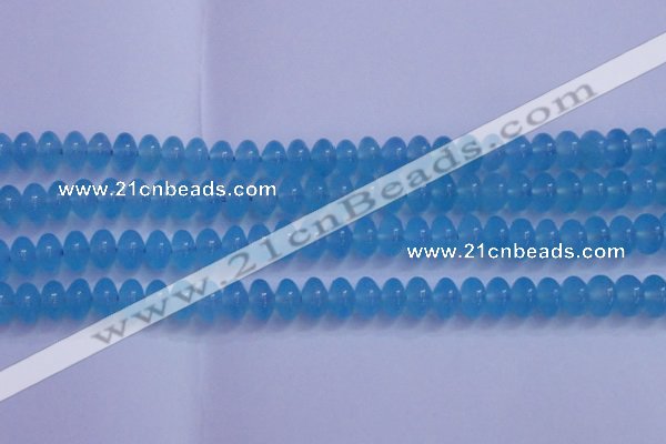 CBC271 15.5 inches 5*8mm A grade rondelle ocean blue chalcedony beads