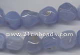 CBC30 15.5 inches 12*13mm nuggets blue chalcedony beads