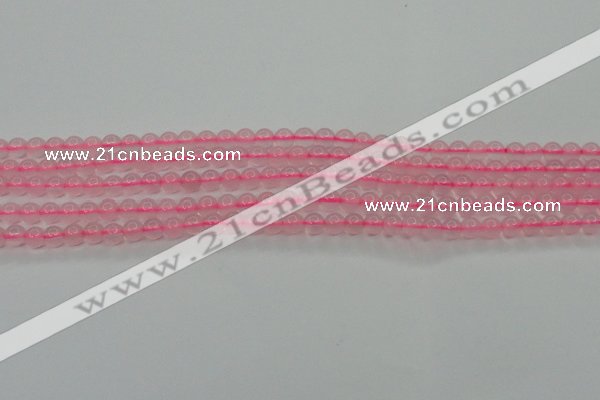 CBC300 15.5 inches 4mm round pink chalcedony beads wholesale