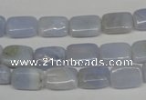 CBC39 15.5 inches 8*12mm rectangle blue chalcedony beads wholesale