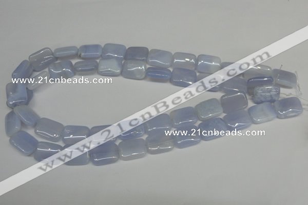 CBC40 15.5 inches 13*18mm rectangle blue chalcedony beads wholesale