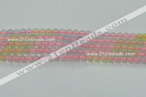 CBC420 15.5 inches 4mm round mixed chalcedony beads wholesale