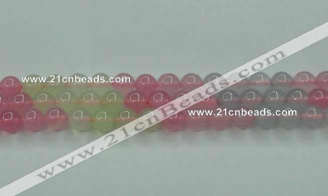 CBC423 15.5 inches 10mm round mixed chalcedony beads wholesale