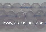 CBC436 15.5 inches 8mm faceted round purple chalcedony beads