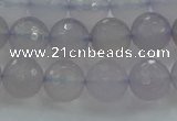 CBC437 15.5 inches 10mm faceted round purple chalcedony beads