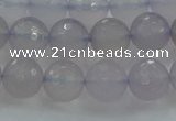 CBC437 15.5 inches 10mm faceted round purple chalcedony beads