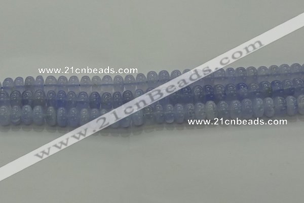 CBC442 15.5 inches 6*10mm rondelle blue chalcedony beads