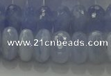 CBC448 15.5 inches 7*12mm faceted rondelle blue chalcedony beads