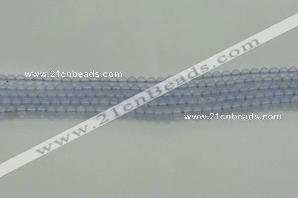 CBC450 15.5 inches 4mm round blue chalcedony beads wholesale